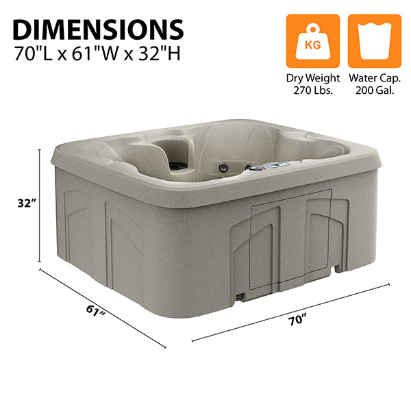 LS100DX Hot Tub  4-Person, 20-Jet