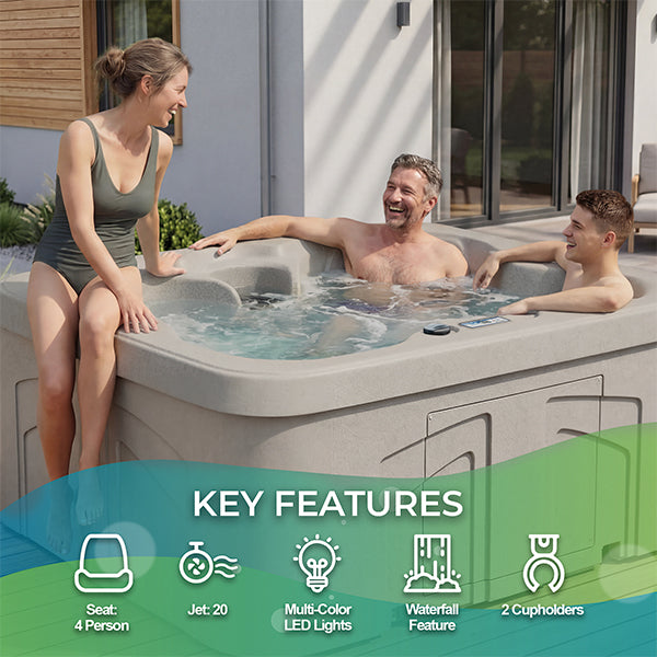 LS100DX Hot Tub  4-Person, 20-Jet