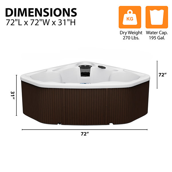 LS300 Plus Hot Tub 2-Person, 17-Jet