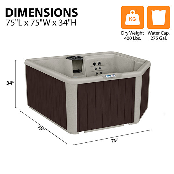 Sereno Hot Tub 4-Person, 22-Jet