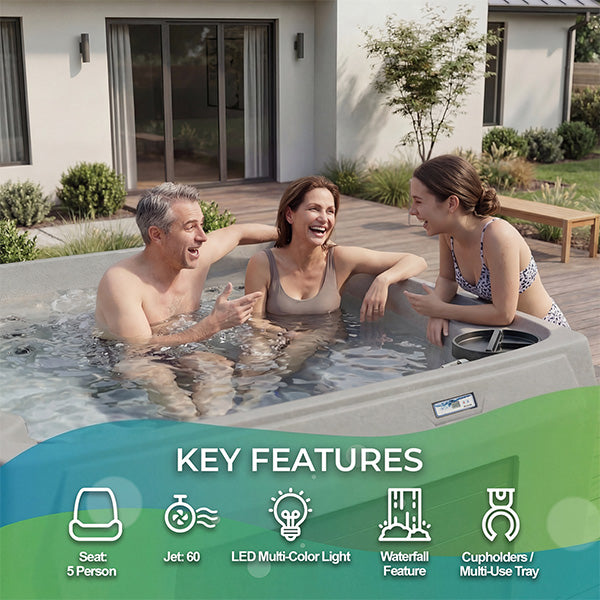 Tierra Hot Tub 5-Person, 60-Jet